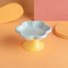 Petroom Flower Shape Ceramic Pet Food Bowl