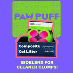 PawPuff Composite Cat Litter - Mineral and Tofu