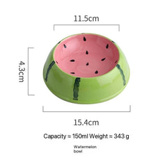 Ceramic Bowl Fruit Shape Pineapple Strawberry Lemon Pet Bowl