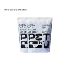 Petshy 2mm Coconut Tofu Cat Litter Fine Mixed Bentonite Deodorant Dust-free 2kg