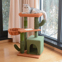 Cactus Cat Tree House Multi Level Condo Scratching Post