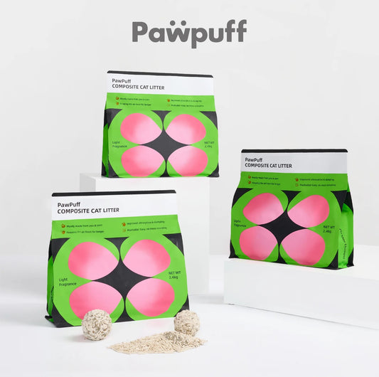 PawPuff Composite Cat Litter - Mineral and Tofu