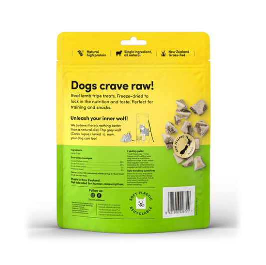 Animals Like Us Grass Fed Lamb Tripe Freeze Dried Raw Dog Treats 60g-Petroom