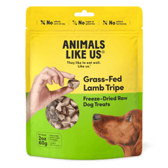 Animals Like Us Grass Fed Lamb Tripe Freeze Dried Raw Dog Treats 60g-Petroom
