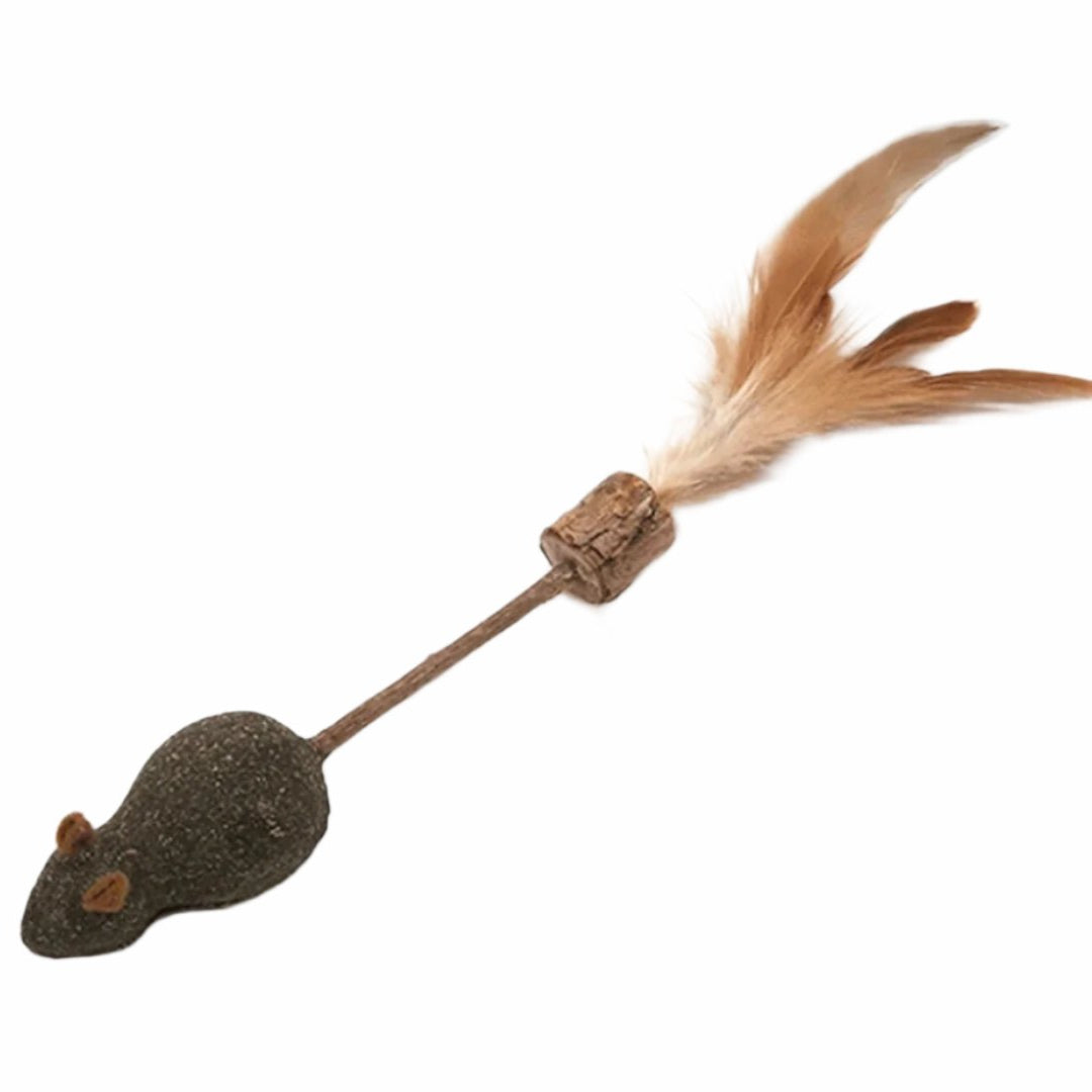 Asiasilvervine Cat Toys Silver Vine Tasty Stick With Feather Interactive Toy Fire Tail Mouse-Petroom