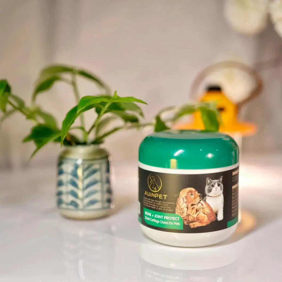 Auinpet BONE + JOINT PROTECT Shark Cartilage Chews For Pets 180g-Petroom