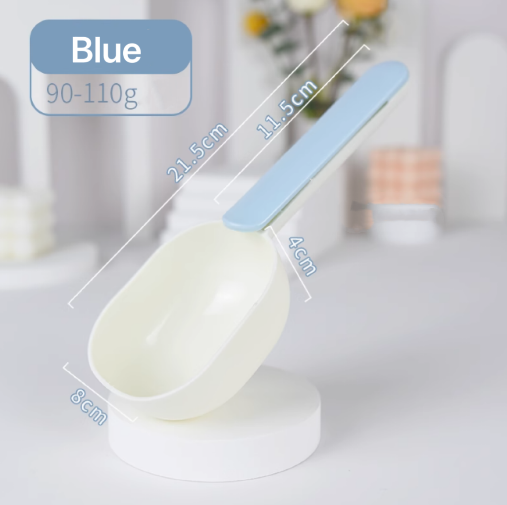 Long Handle With Clip Pet Food Scoop For Dog And Cat