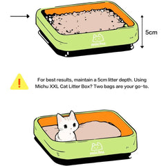 Michu Tofu Cat Litter Gen3 6L- Dust-Free and Natural Clumping Tofu-Based Formula for Easy Cleanup