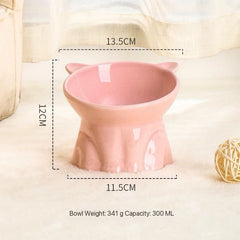 Cute Cat Shape Ceramic Pet Bowl