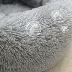 Living today Cat Bed Dog Bed Winter Plush Donut Two Colour Option