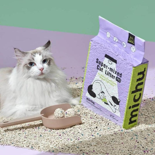 Michu Premium Mixed Tofu Cat Litter Pro Gen2 6L- Superb in Flushable, Eco-Friendly &amp; Odour-Control