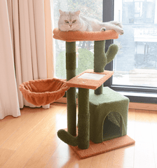 Cactus Cat Tree House Multi Level Condo Scratching Post-Petroom