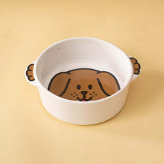 Cartoon Ceramic Cat Bowl – Pet Bowl Only, Cute Animal Design-Petroom