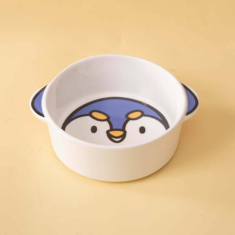 Cartoon Ceramic Cat Bowl – Pet Bowl Only, Cute Animal Design-Petroom