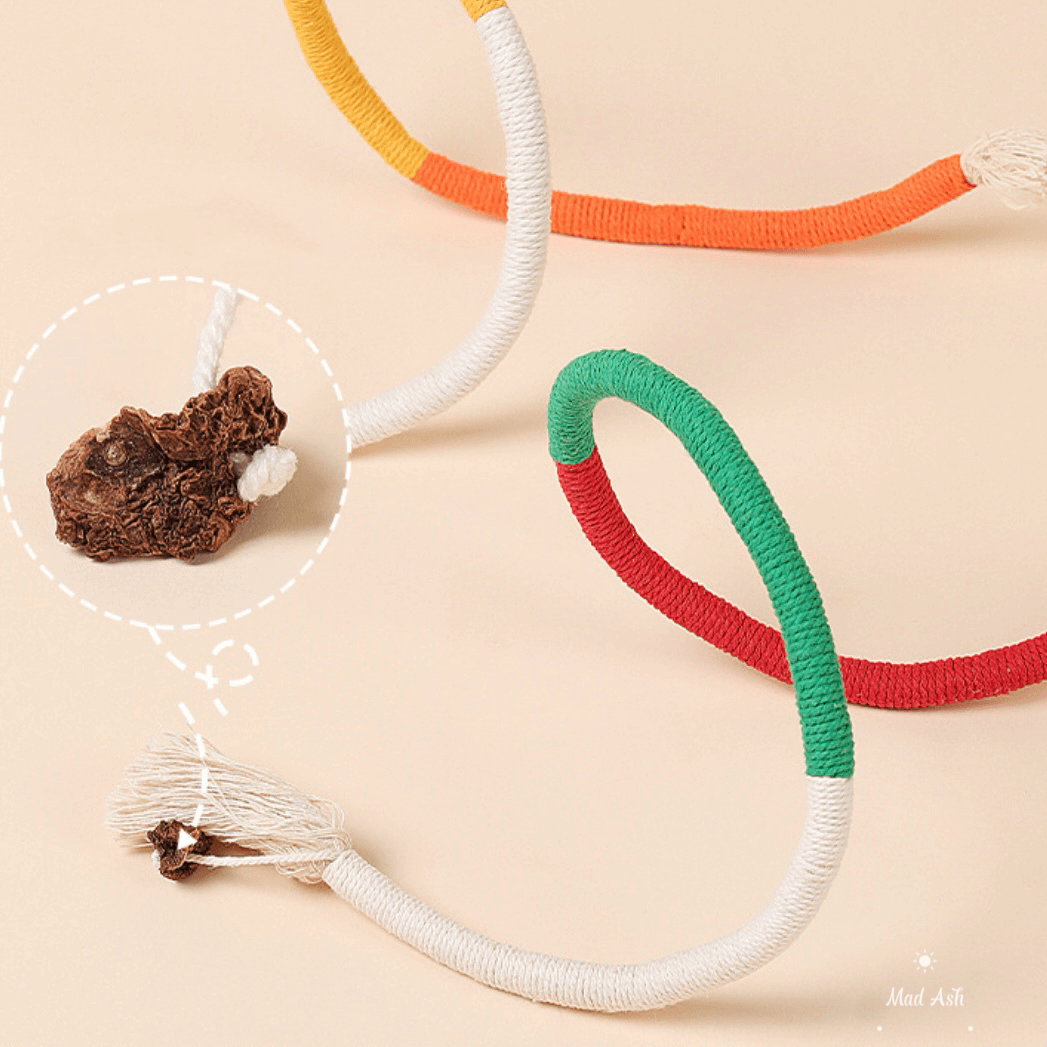 Cat Rope Toy – 70cm Catnip Chew Rope with Silvervine Fruit-Petroom