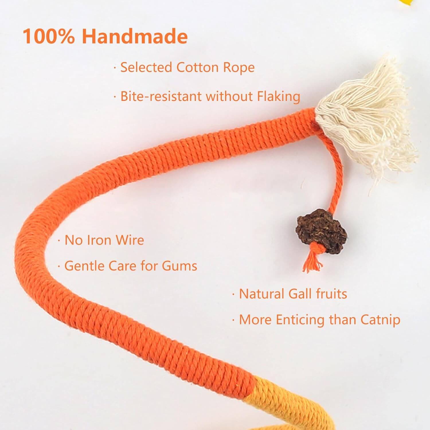 Cat Rope Toy – 70cm Catnip Chew Rope with Silvervine Fruit-Petroom