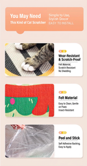 Aesthetic Wall-Mount Cat Scratch Pad Wall Protector