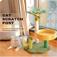 Coconut Cat Tree Tower Scratching Post Toys-Petroom