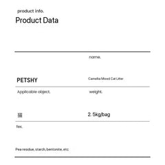 Petshy Camelia Mixed Cat Litter 2.5Kg