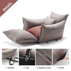 DOTOUUD 3-in-1 Pet Car Seat & Bed-Petroom