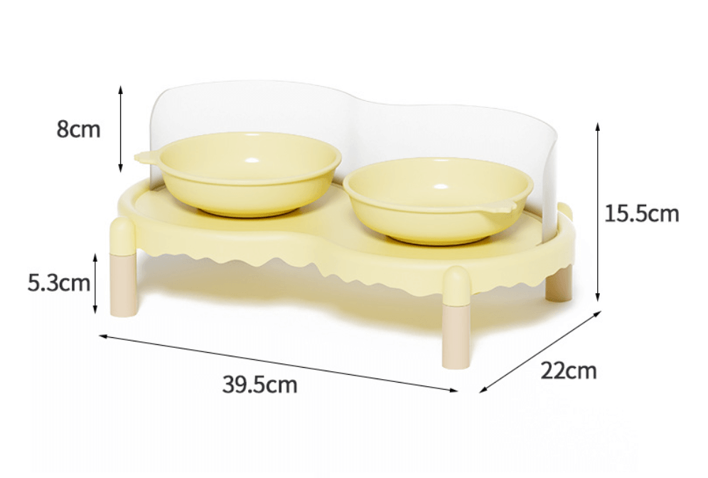 Dual Elevated Ceramic Pet Bowl – Food & Water Station-Petroom