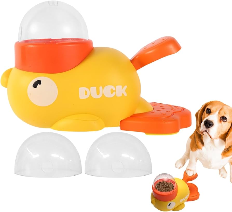 Duck-Shaped Interactive Feeder & Puzzle Cat Toy For Cats&Dog-PETROOM