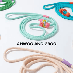 Durable Cotton Nylon Pet Rope Leash – Adjustable Slip Lead with Metal Ring-Petroom