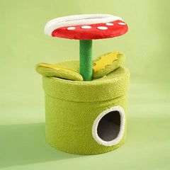 Piranha Plant Cat Tree - Cozy Cat House & Tower - Cat tree for large cats