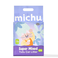 Michu Mixed Clumping Tofu Cat Litter Lite 2.5kg/6L – Flushable& Cost-efficient-PETROOM