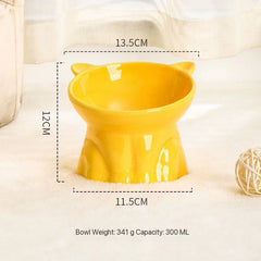 Cute Cat Shape Ceramic Pet Bowl