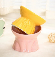 Cute Cat Shape Ceramic Pet Bowl
