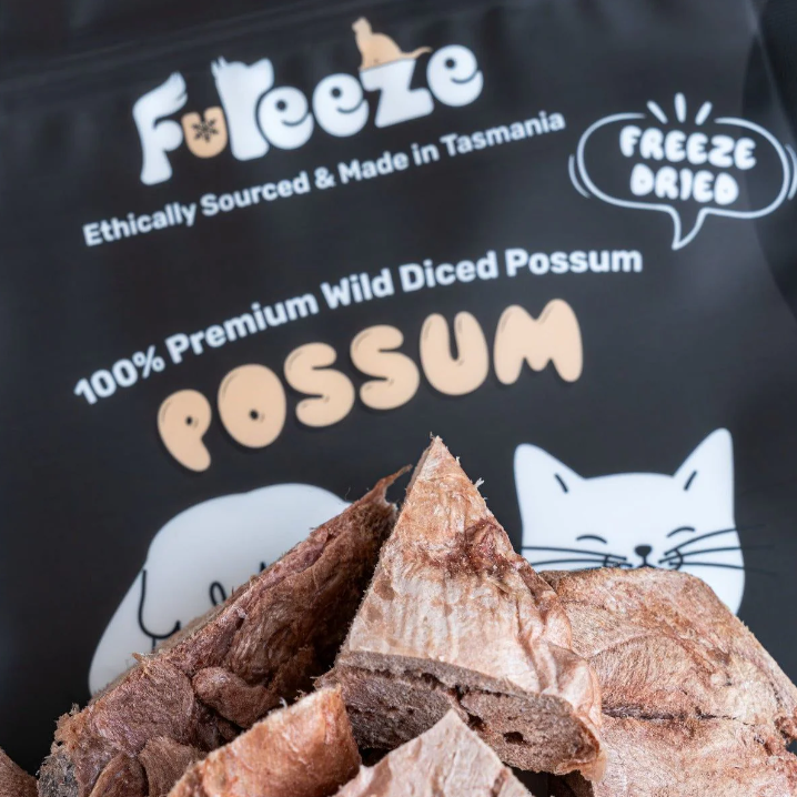 FUREEZE Freeze Dried Diced Possum 50g-Petroom