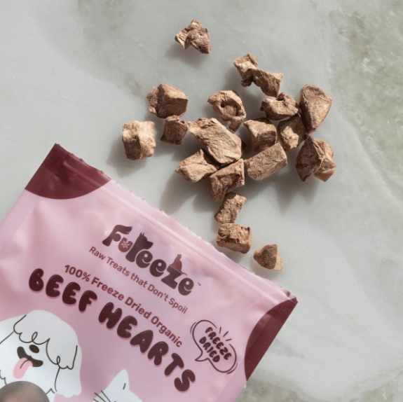 FUREEZE Freeze Dried Organic Beef Hearts 50g-Petroom