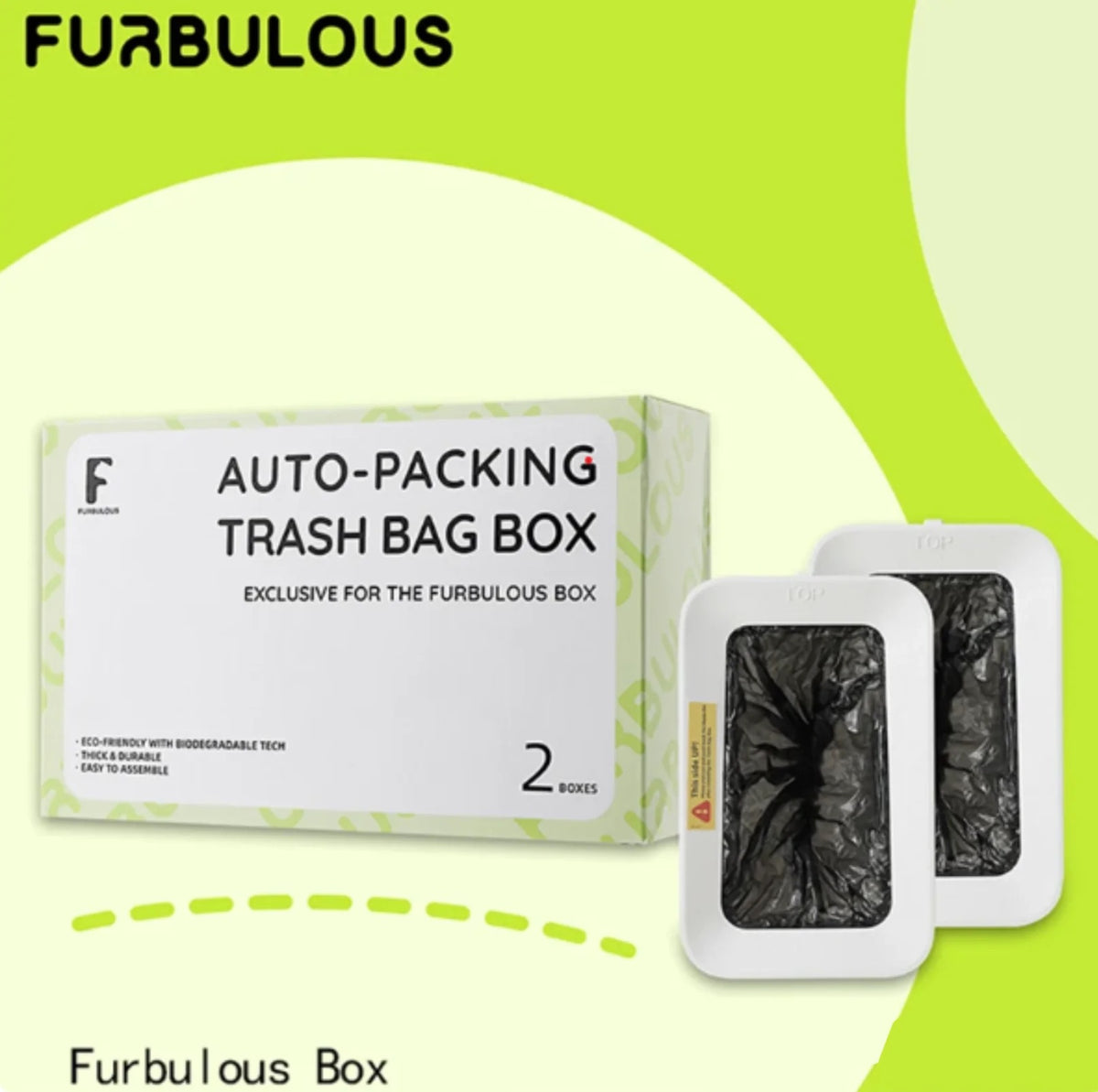 Furbulous Auto-Packing Trash Bag Box 2 Pieces (Only Suitable for FURBULOUS LITTER BOX)-Petroom