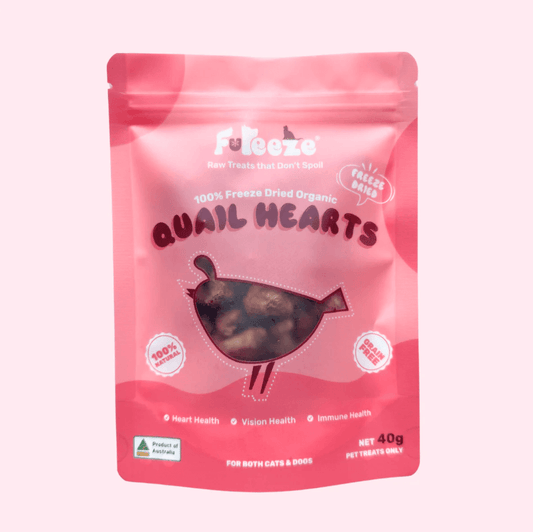 Fureeze Freeze Dried Quail Hearts 40g-Petroom