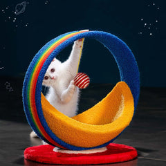Galaxy Moon Ship Cat Bed &Cat Scratcher-Petroom