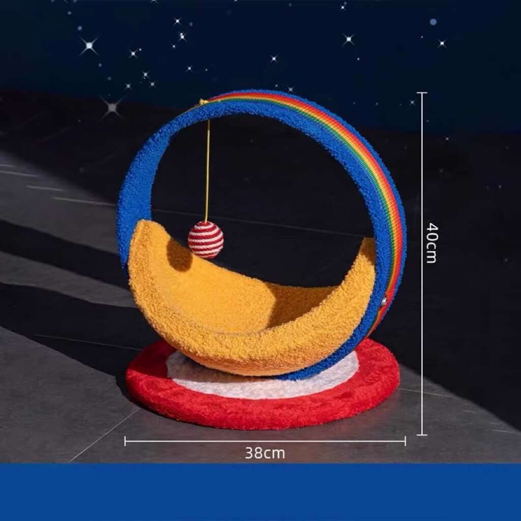 Galaxy Moon Ship Cat Bed &Cat Scratcher-Petroom