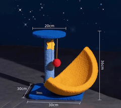 Galaxy Space Capsule Cat Tree with Scratching Posts-Petroom