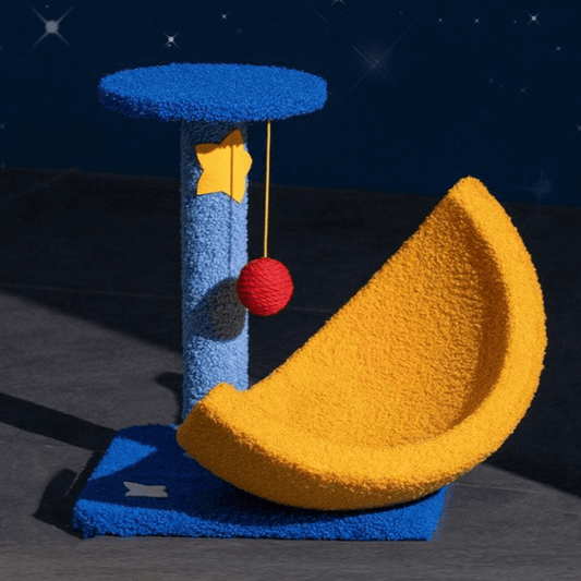 Galaxy Space Capsule Cat Tree with Scratching Posts-Petroom