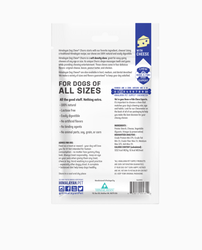 Himalayan Dog Chew Churro Cheese 4pk-Petroom