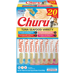 Inaba Churu Creamy Puree Tuna And Seafood Variety Cat Treat Tubes-Petroom