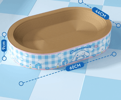 Jumbo Size Oval Cat Scratcher Lounge Bed Durable Corrugated Cardboard-Petroom