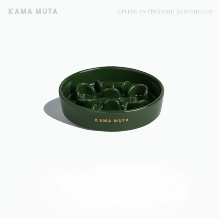 KAMA MUTA Ceramic Slow Feeder Bowl-Petroom