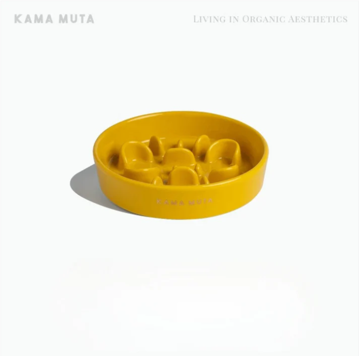 KAMA MUTA Ceramic Slow Feeder Bowl-Petroom
