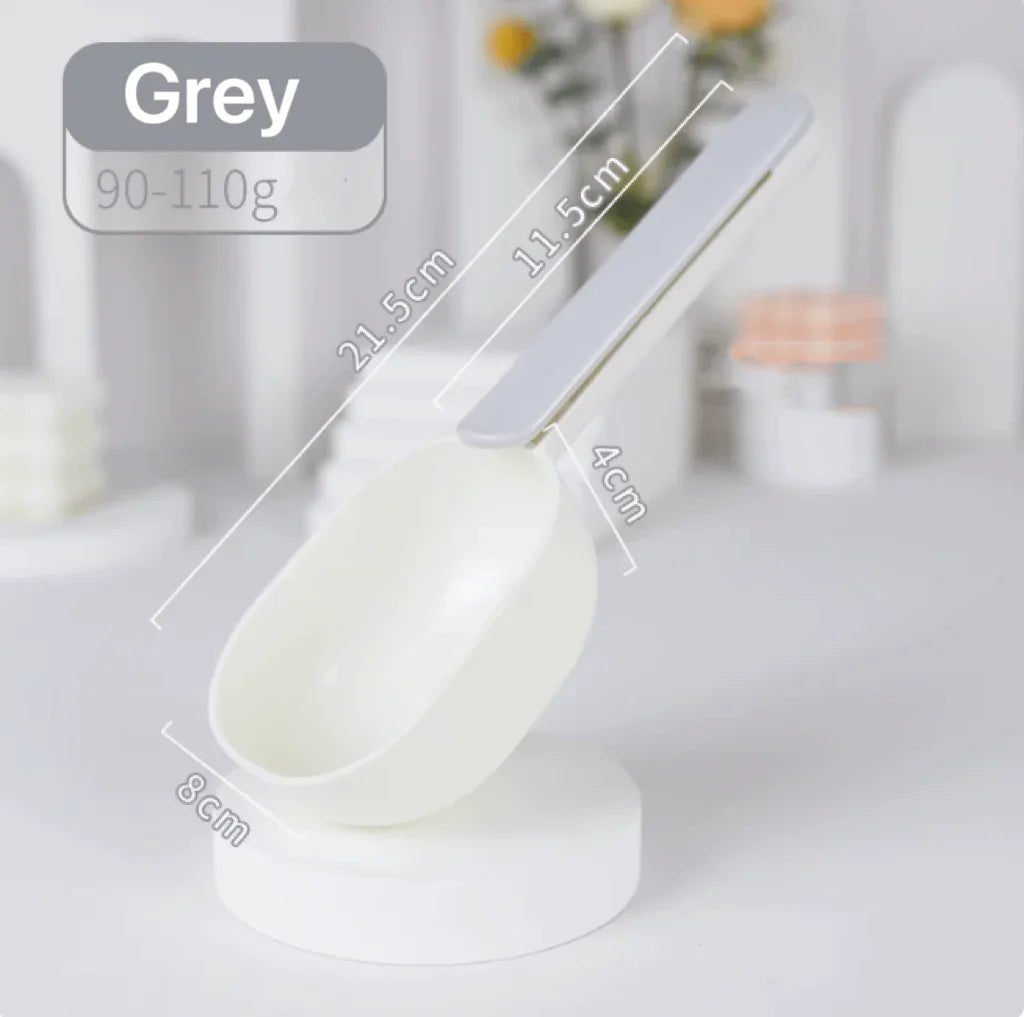 Long Handle With Clip Pet Food Scoop For Dog And Cat-Petroom
