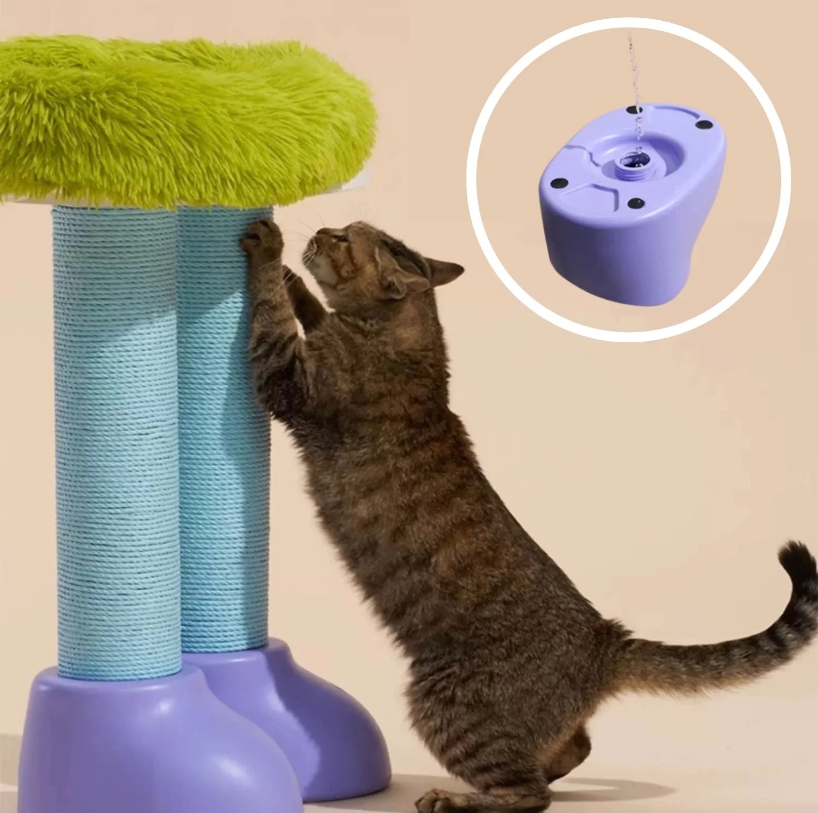 MAKESURE 3-in-1 Cat Scratcher, Bed, and Side Table - Stylish Feline Furniture-Petroom