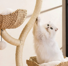 MICHU Ivy Cat Tower Deluxe 4-Tier Designer Tall Cat Tree-Petroom