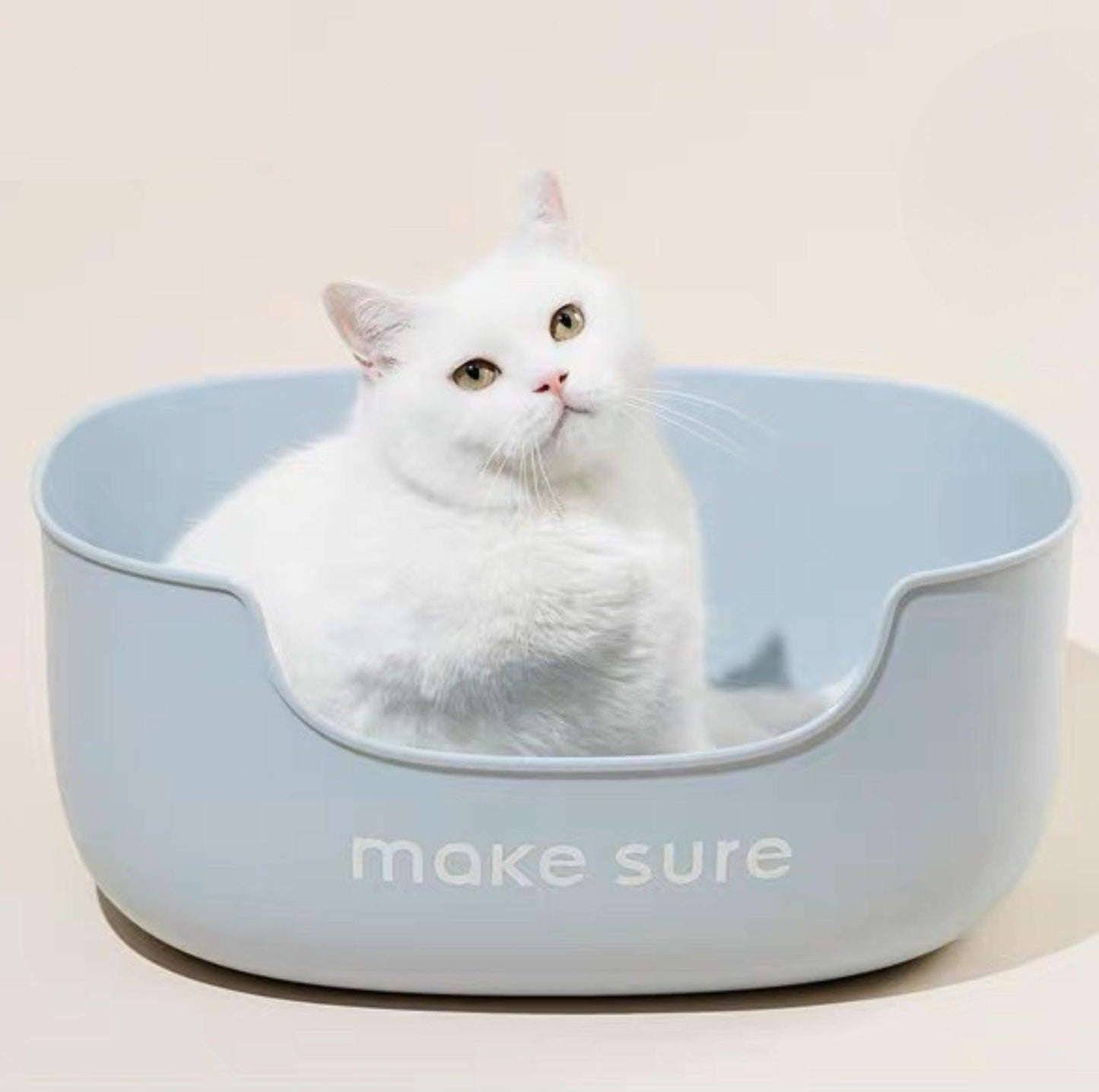 Makesure Open Cat Litter Tray Cat Litter Box (Litter mat included)-Petroom