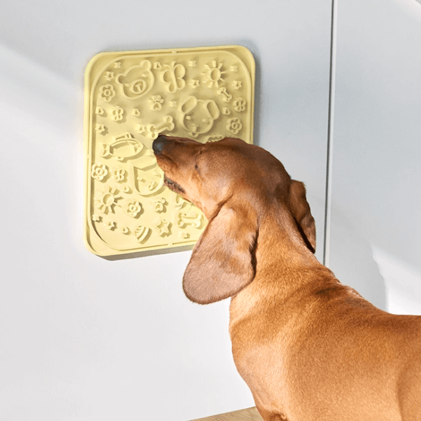 Mango Slow Feeder Lick Mat – Fun & Calming Treat Time for Cats & Small Dogs-Petroom