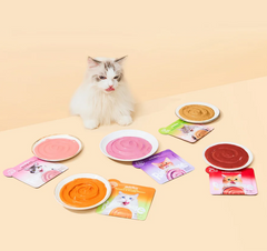 Michu Rainbow Mousse Wet Cat Food 5 Flavours- Complete Food/Wet Mixer and Topper 10pcs/Pack-Petroom